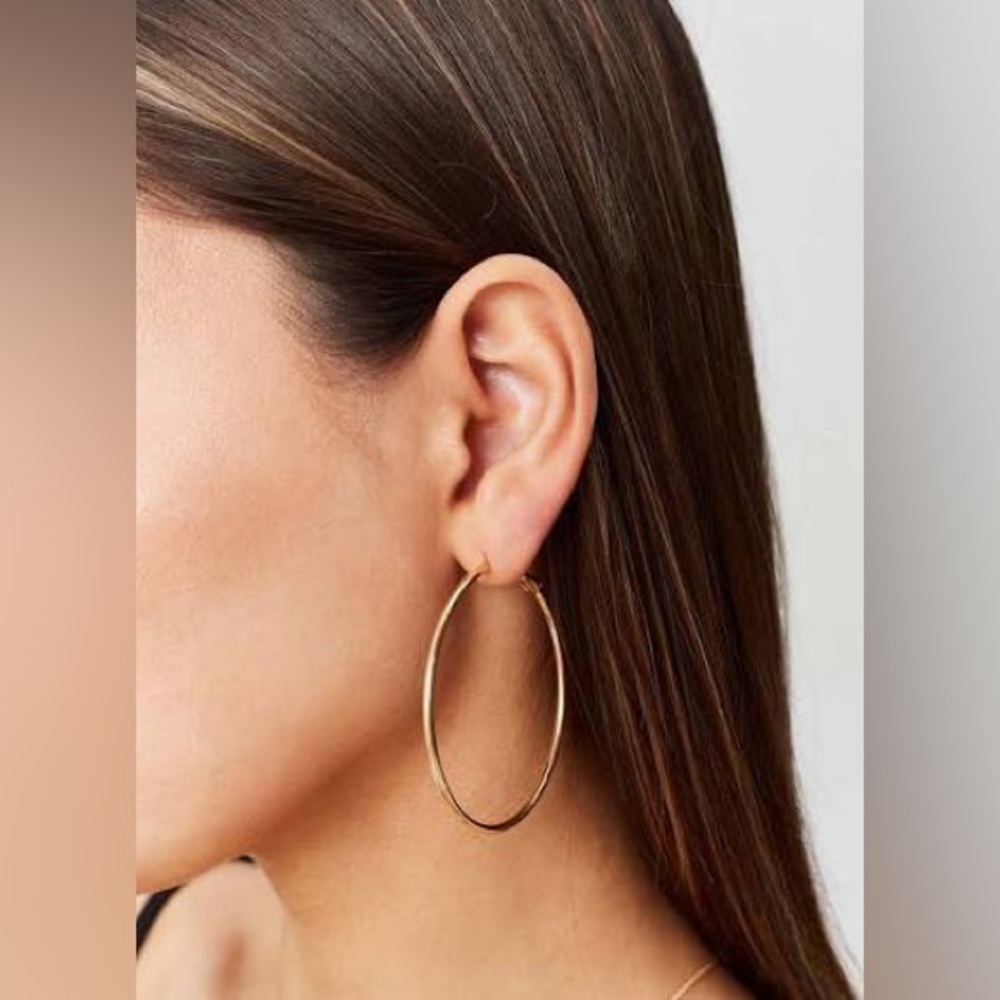 Gold Spiral Hoop Earrings - Women's Fashion Jewelry